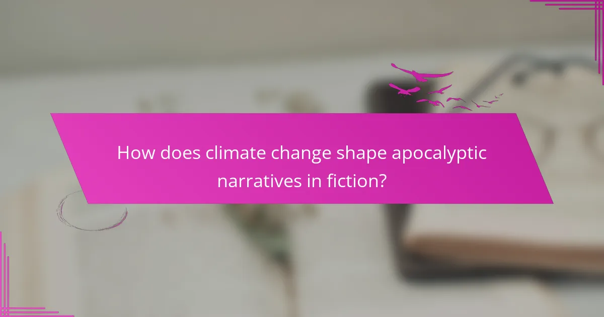 How does climate change shape apocalyptic narratives in fiction?