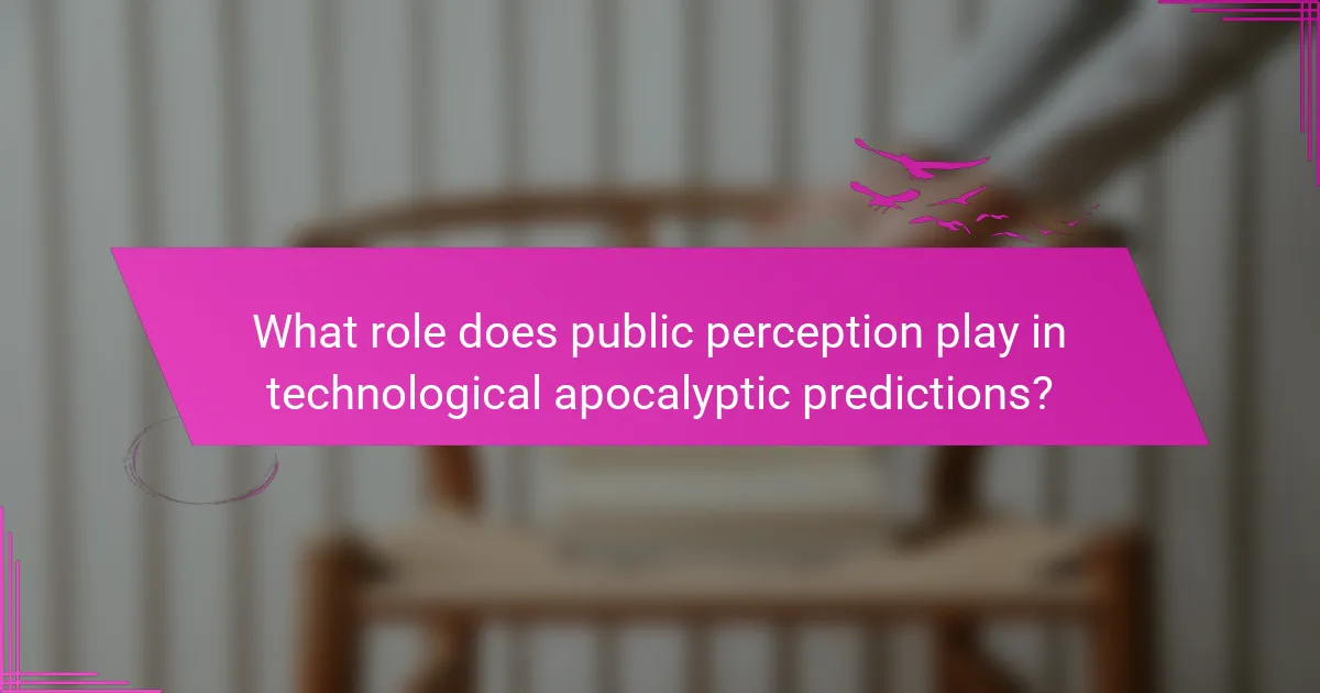 What role does public perception play in technological apocalyptic predictions?